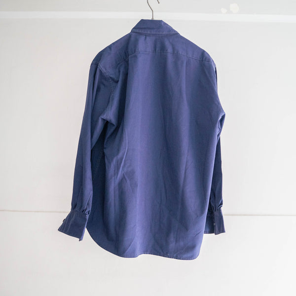 1960s Europe blue work short shirt jacket