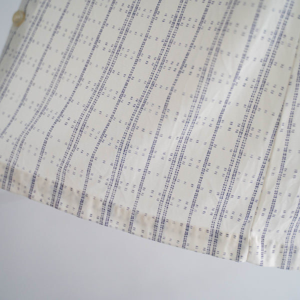 around 1970s VAN HEUSEN white × purple knit dress shirt