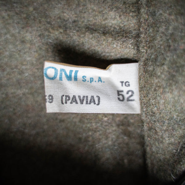 1960-70s Italian military khaki wool short jacket -black buttons- ‘dead stock’