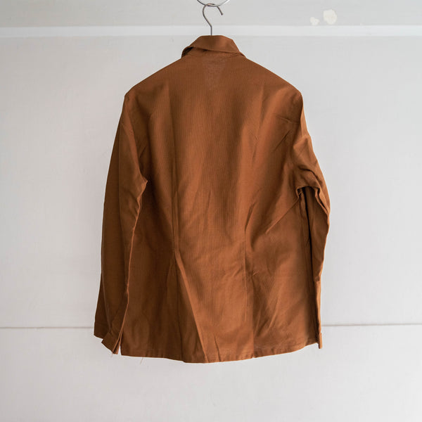 1960s Europe red brown cotton work jacket ‘dead stock’