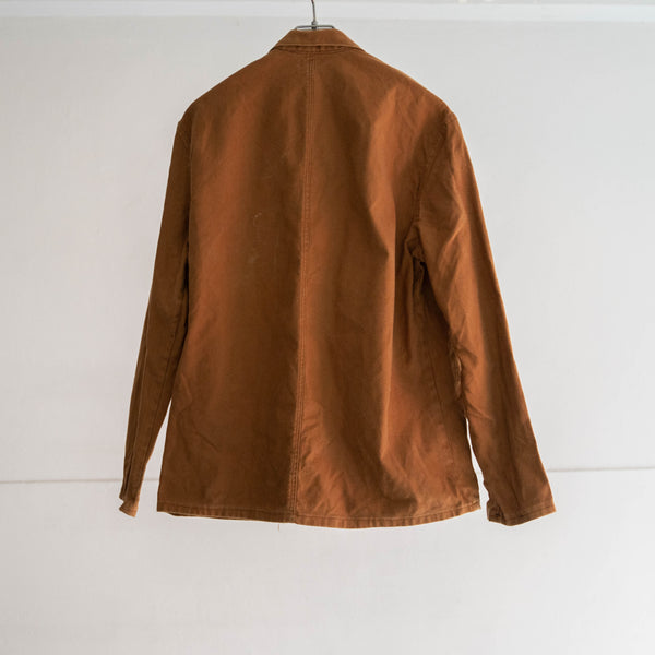 around 1970s Europe brown cotton open collar work jacket