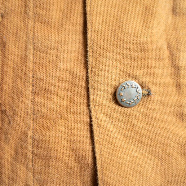 around 1970s Europe brown cotton open collar work jacket