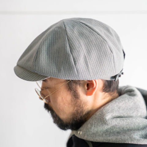 '1960s Japan vintage remake' 8 panel casquette -with adjuster- 'gray stripe'