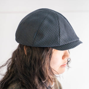 '1970s Japan vintage remake' 8 panel casquette -with adjuster- 'dark navy check'