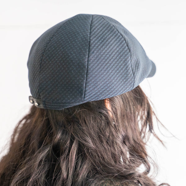 '1970s Japan vintage remake' 8 panel casquette -with adjuster- 'dark navy check'