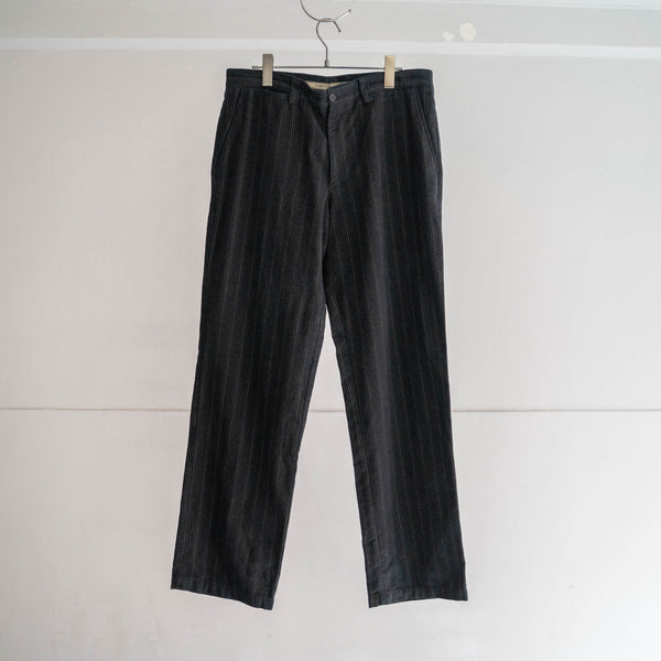 1990-00s Europe multi-stripe velour slacks