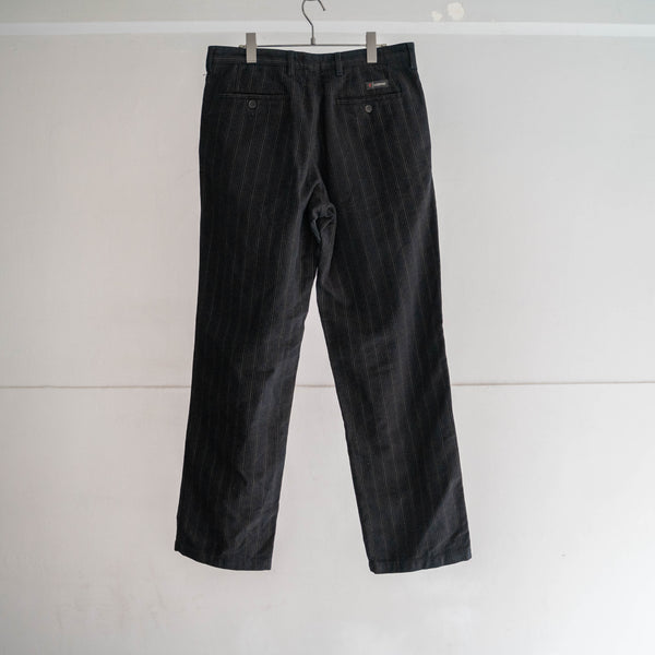 1990-00s Europe multi-stripe velour slacks
