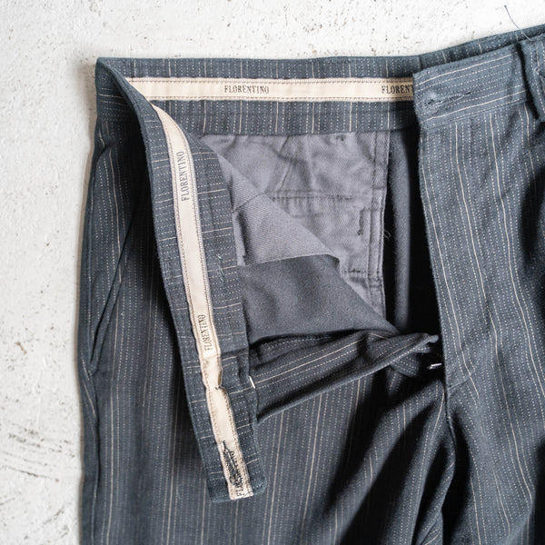 1990-00s Europe multi-stripe velour slacks