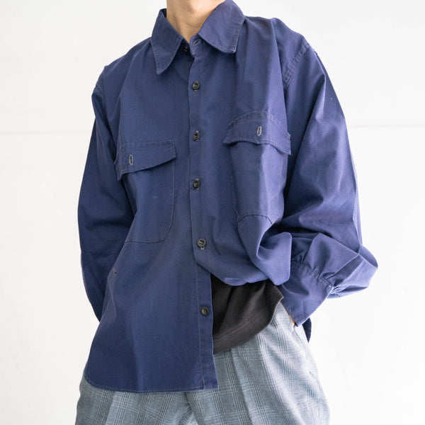 1960s Europe blue work short shirt jacket
