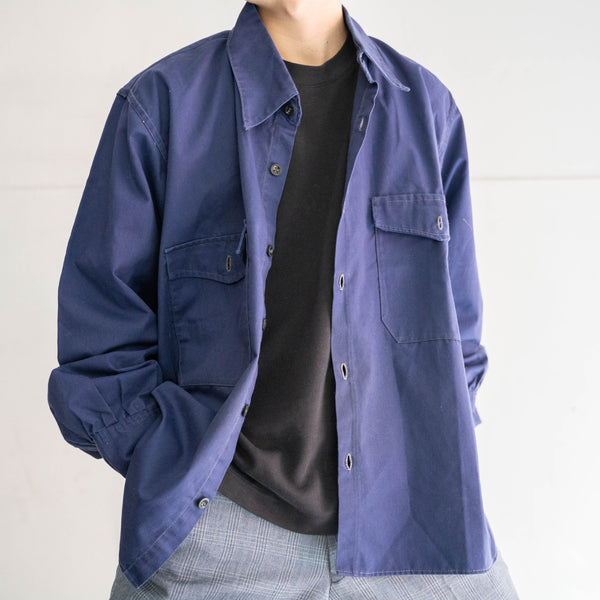 1960s Europe blue work short shirt jacket