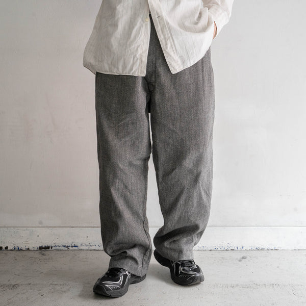 around 1950s France black chambray work pants -light weight- 'mint condition'