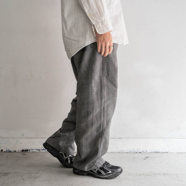around 1950s France black chambray work pants -light weight- 'mint condition'