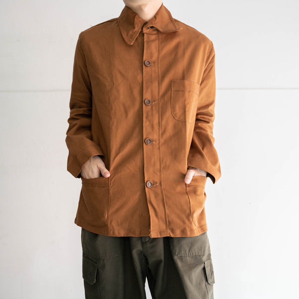 1960s Europe red brown cotton work jacket ‘dead stock’