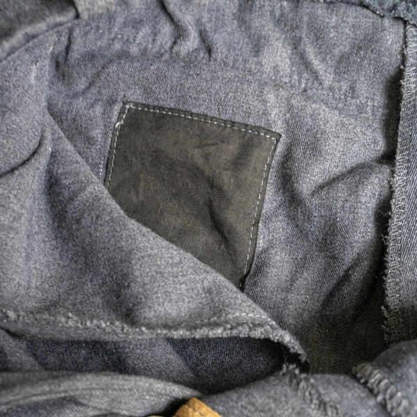 around 1980s British military cotton × poly bell-bottom dress pants -black dyed- 'dead stock'