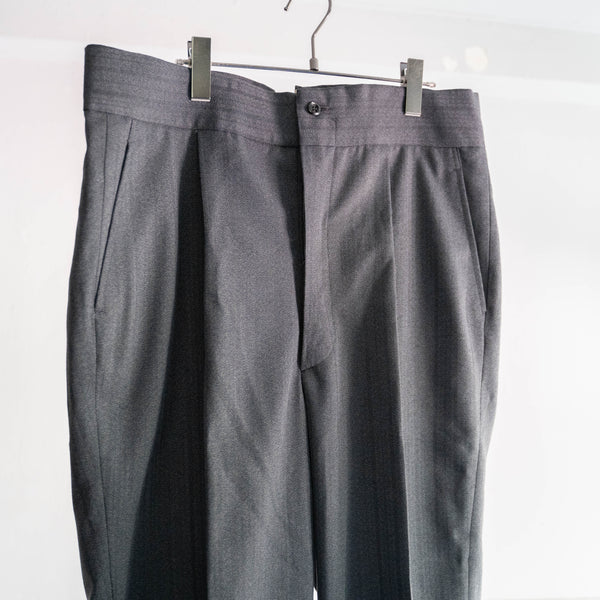 around 1960s France? gray stripe slacks 'with cinch back'