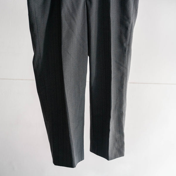 around 1960s France? gray stripe slacks 'with cinch back'