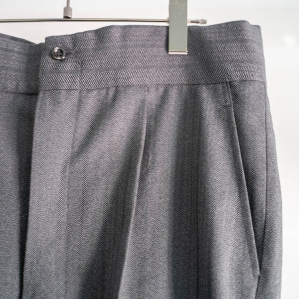 around 1960s France? gray stripe slacks 'with cinch back'