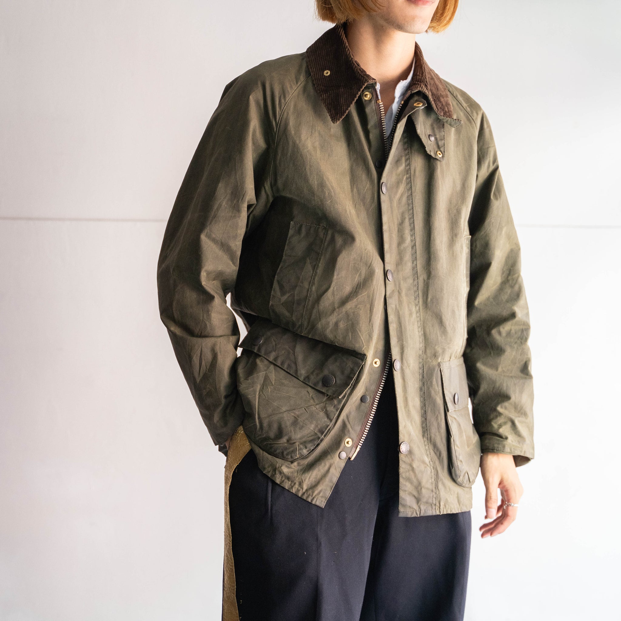 90s Barbour 3 crest serge color bedale jacket – gochic vintage