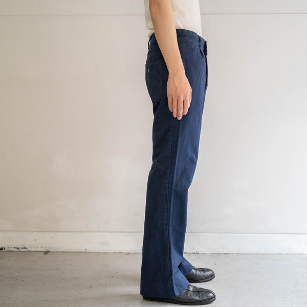 1980-90s Italian military over dyed navy chino pants