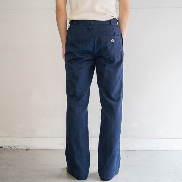 1980-90s Italian military over dyed navy chino pants