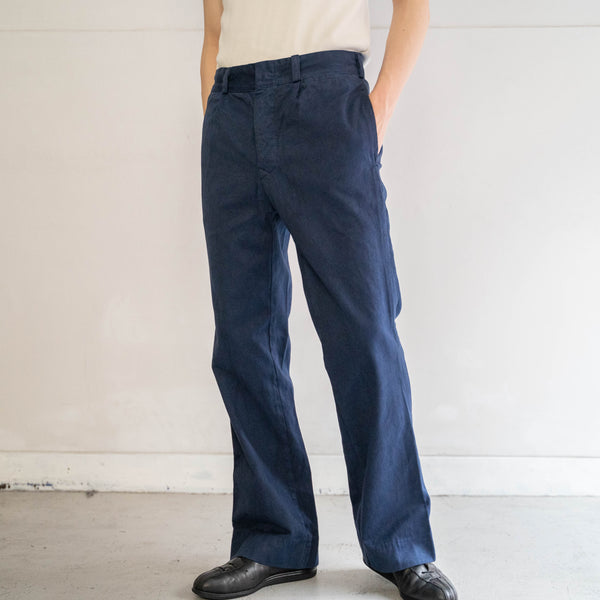 1980-90s Italian military over dyed navy chino pants