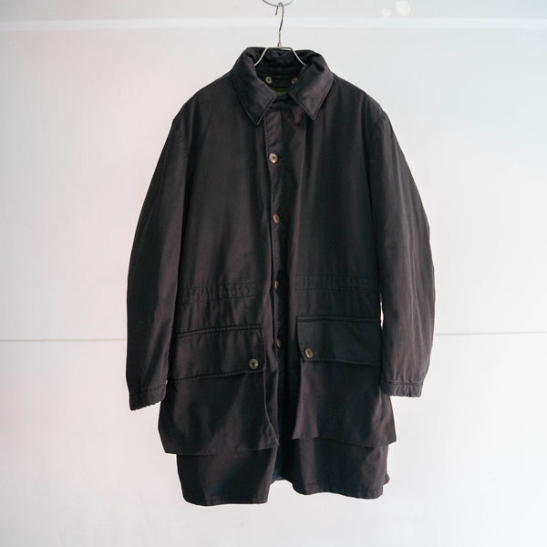 1950-80s Swedish military M-59 coat with liner -black dyed- "dead stock"