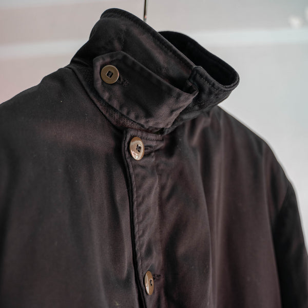 1950-80s Swedish military M-59 coat with liner -black dyed- "dead stock"