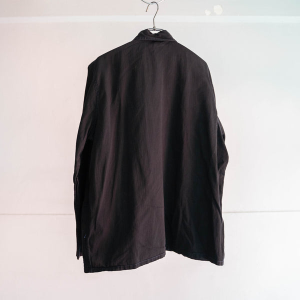 1970-80s Germany HBT work jacket -black dyed-
