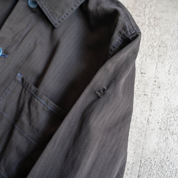 1970-80s Germany HBT work jacket -black dyed-