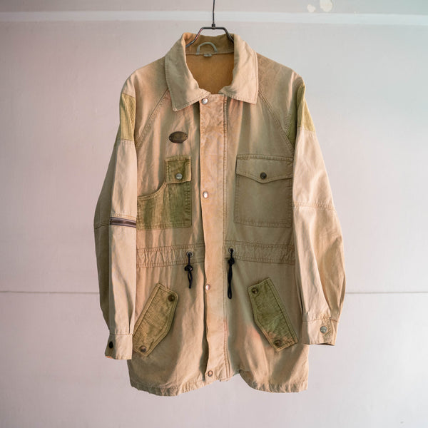 1970-80s cotton × corduroy short coat -super fade-