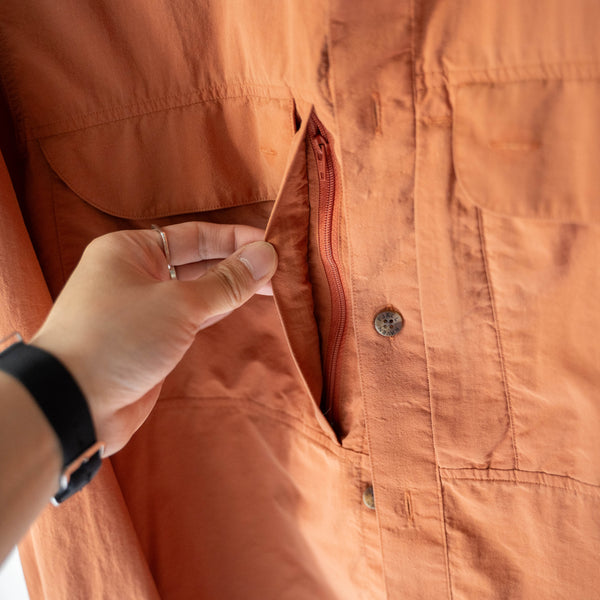 around 1980s 'FJALL RAVEN' terracotta color nylon shirt