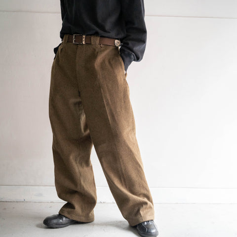around50s french military brown wool pants -m52 type- "dead stock"