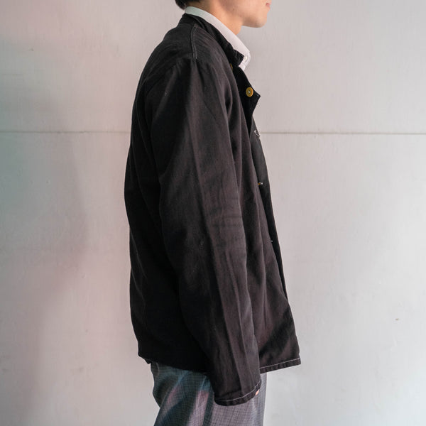 1970-80s German military double breasted chef jacket 'dead stock' -black dyed-