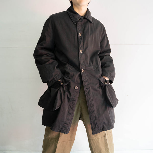 1950-80s Swedish military M-59 coat with liner -black dyed- "dead stock"