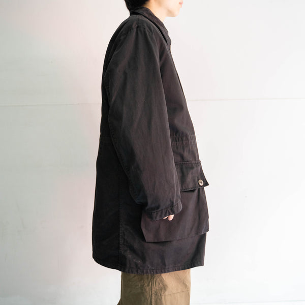 1950-80s Swedish military M-59 coat with liner -black dyed- "dead stock"