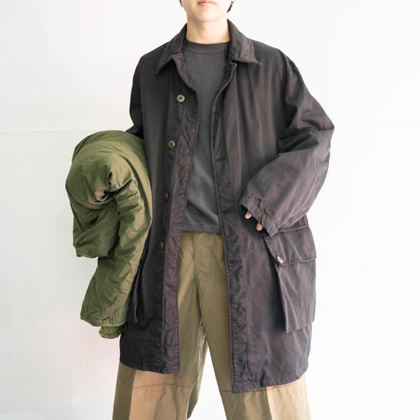 1950-80s Swedish military M-59 coat with liner -black dyed- "dead stock"
