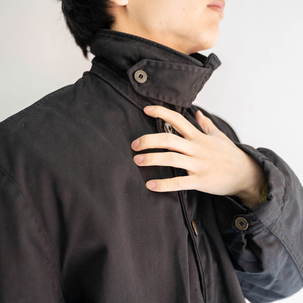 1950-80s Swedish military M-59 coat with liner -black dyed- "dead stock"