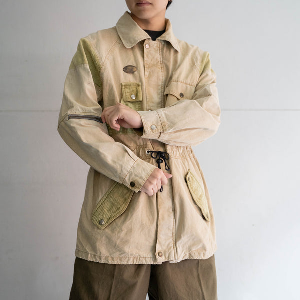 1970-80s cotton × corduroy short coat -super fade-