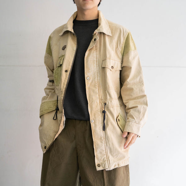 1970-80s cotton × corduroy short coat -super fade-