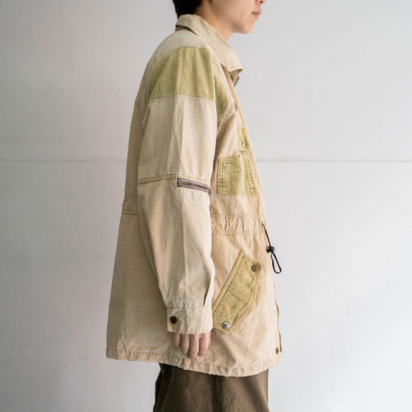 1970-80s cotton × corduroy short coat -super fade-