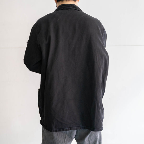 1970-80s Germany HBT work jacket -black dyed-