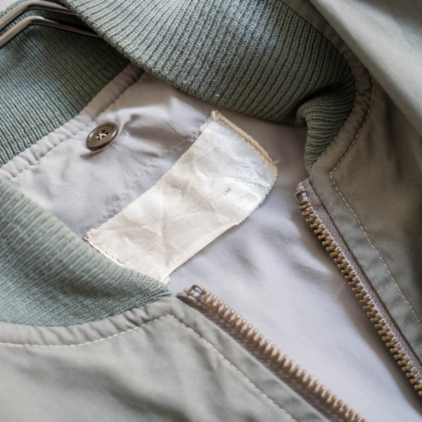 1970-80s Italian military green flight jacket with patches