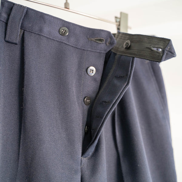 around 1960s German military navy color one tack dress pants 'dead stock'