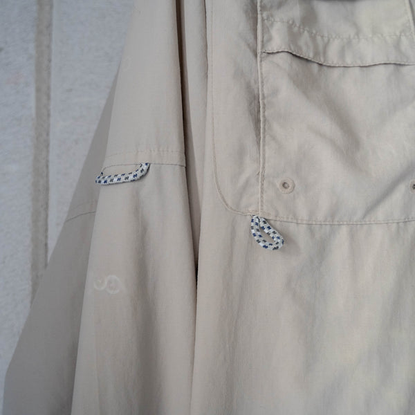 1990-2000s Columbia light beige color fishing shirt　