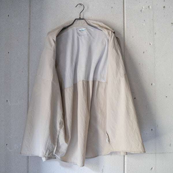 1990-2000s Columbia light beige color fishing shirt　