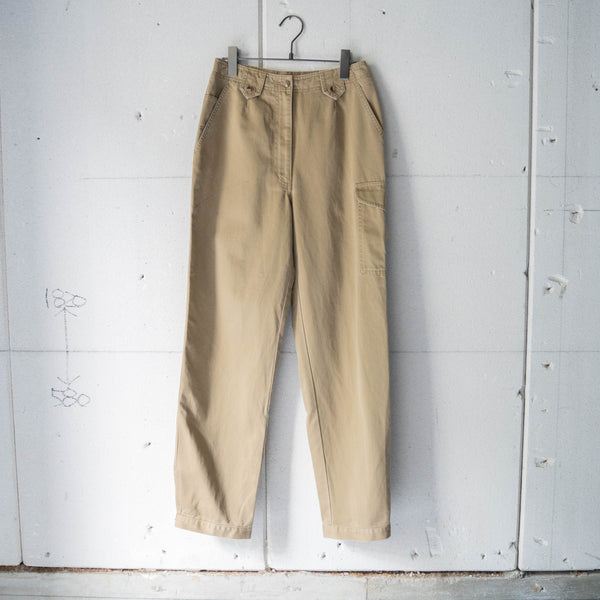 1980s  'L.L.Bean' beige color chino pants -with cargo pocket -