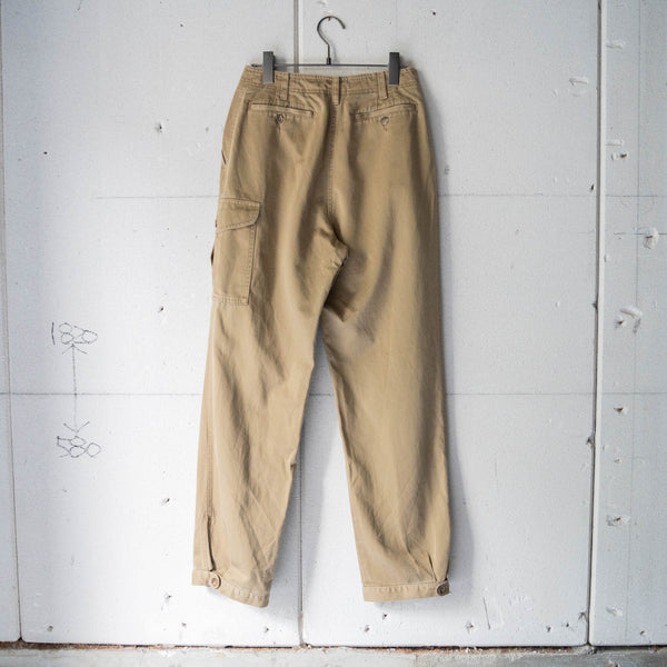 1980s  'L.L.Bean' beige color chino pants -with cargo pocket -