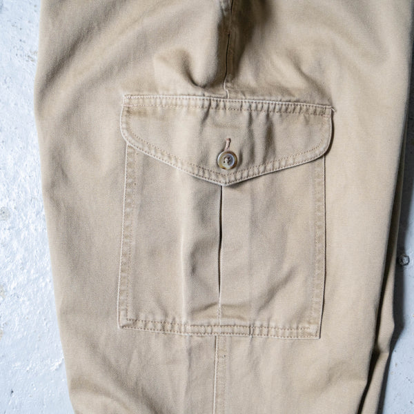 1980s  'L.L.Bean' beige color chino pants -with cargo pocket -