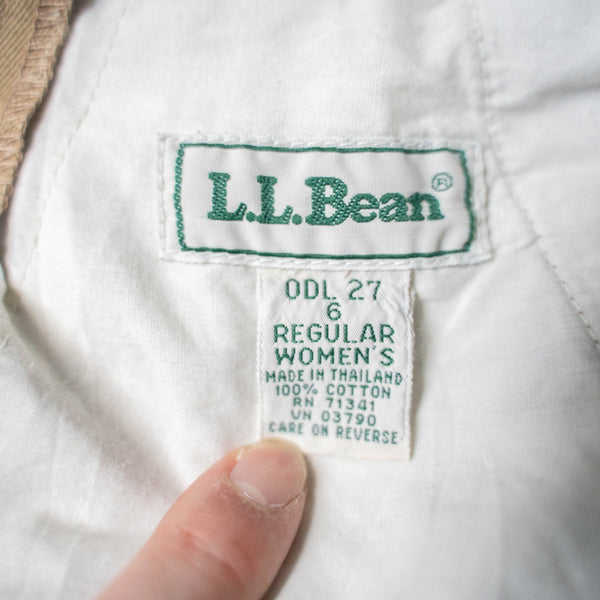 1980s  'L.L.Bean' beige color chino pants -with cargo pocket -