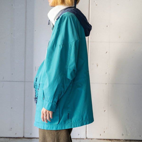 around 90s Pacific trail turquoise blue color outdoor parka